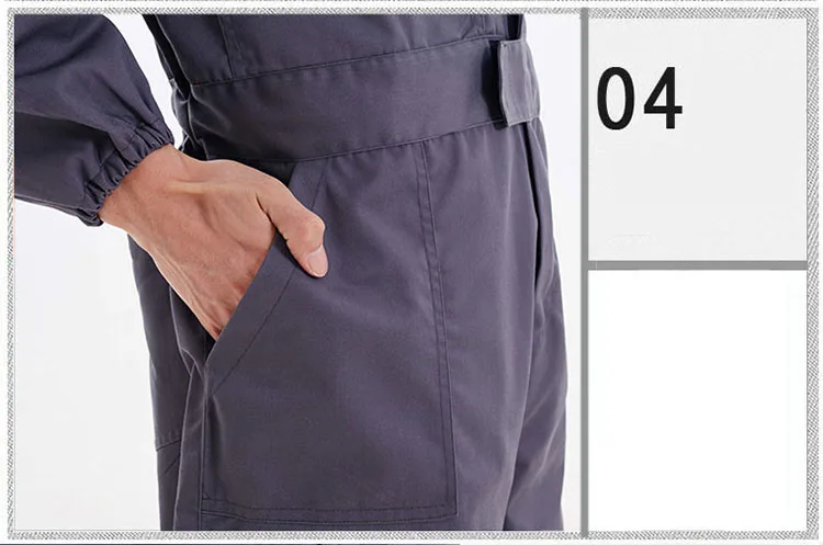 CCGK Work Clothing Hooded Overalls Men Women Long Sleeve Coveralls Reflective Stripe Repairman Machine Welding Worker Uniforms (16)