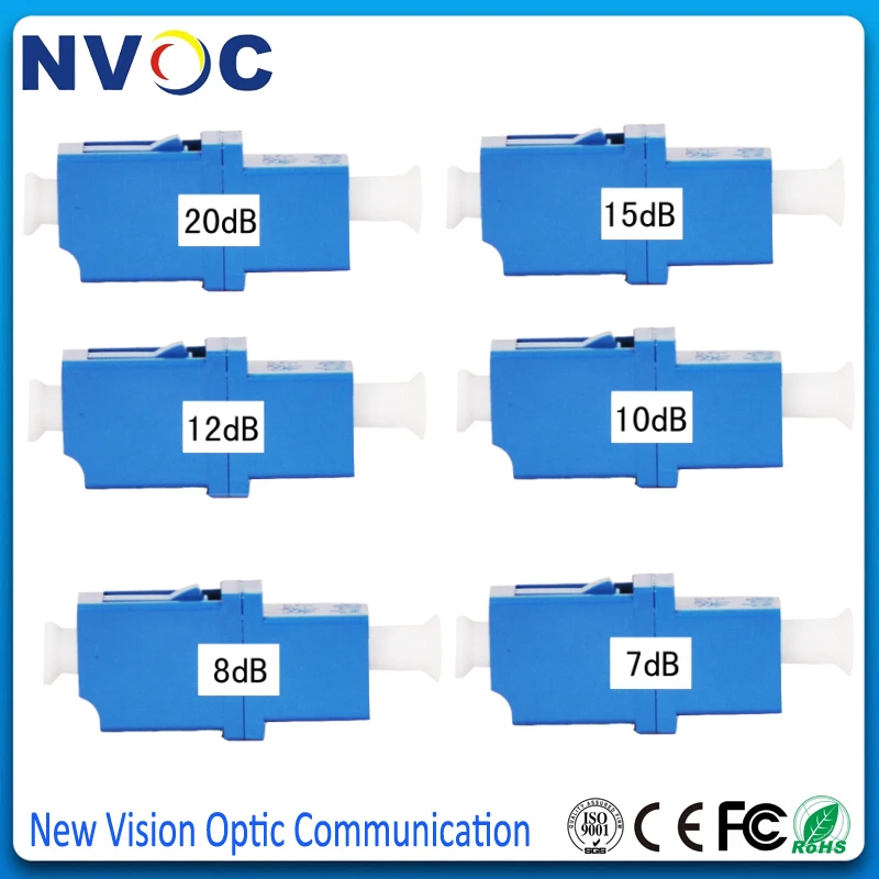 10Pcs/Lot SM SX LC/UPC Singlemode Fixed Female to Fiber Optical Attenuator 3 5 10 15 20 - 25db | Мобильные телефоны и