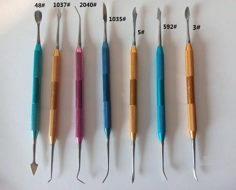 

7pcs/set Dental Lab Stainless Steel Colorful Knife handle Wax Plaster Carving Tool Set