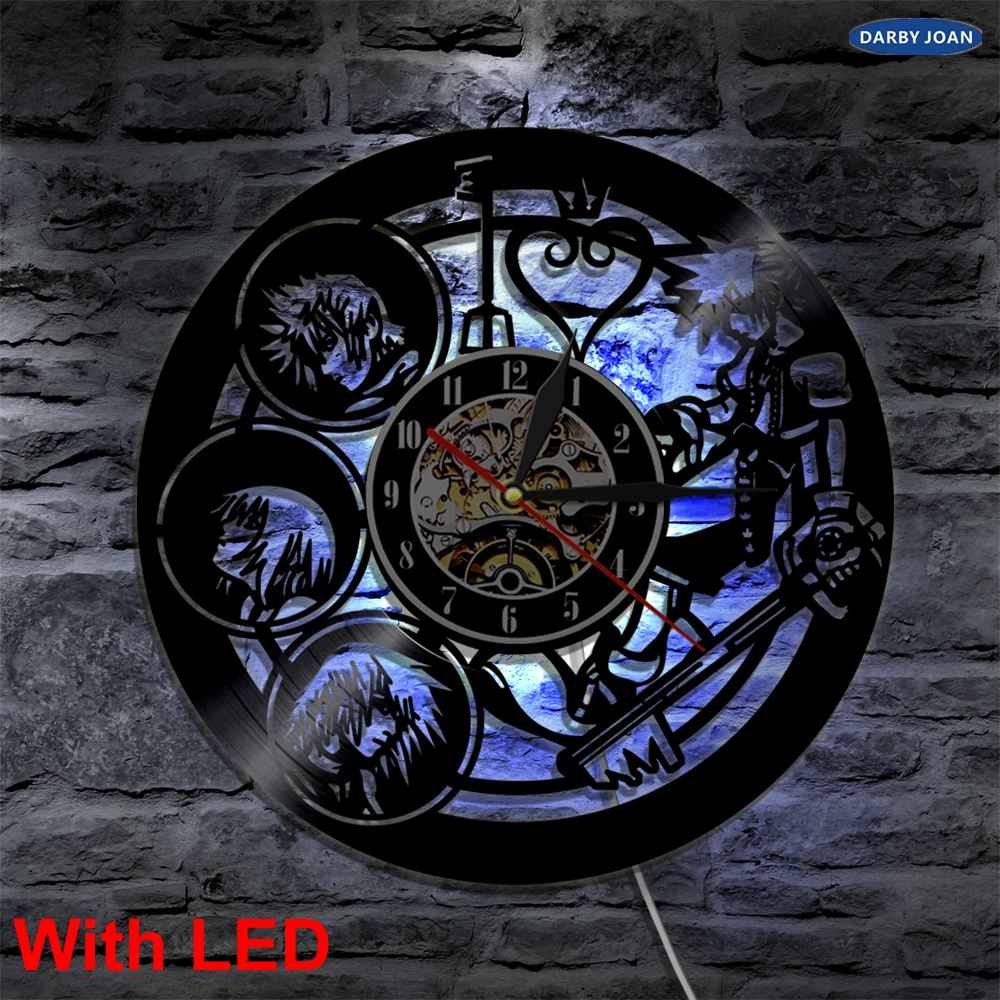 Details about   LED Vinyl Clock Kingdom Hearts Anime LED Wall Art Decor Clock Original Gift 2348 