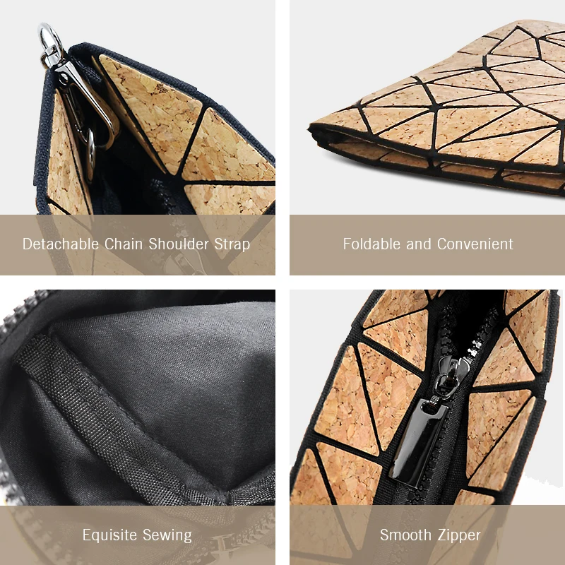 KAOGE Vegan Natural cork chain bag for women 2019 Handbag female luxury hand bags shoulder crossbody bags for women designer bao