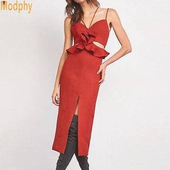 

2018 New Arrival Women Sexy Strap Midi Bandage Dress Fashion Elastic Evening Party Dress Drop Ship Wholesale D183