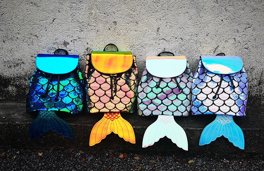 Flip Sequin Mermaid Tail Bags, Set of 3, Mermaid Tail Drawstring Bags · Art  Creativity
