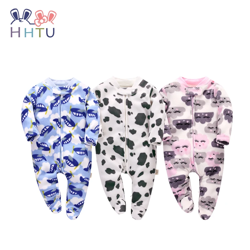 HHTU/; комбинезон для ребенка дитя; милая одежда для маленьких мальчиков и девочек; флисовые Детские костюмы; одежда для осени и зимы
