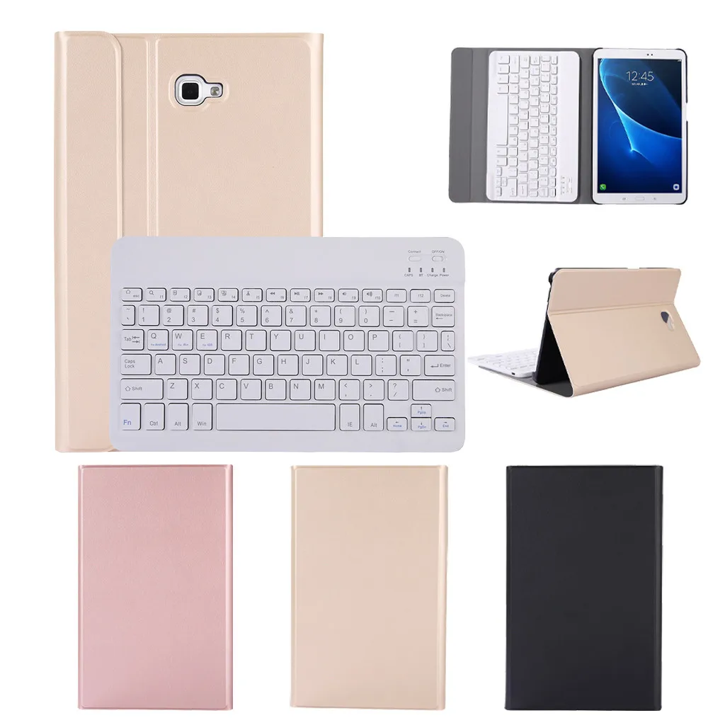 

Detachable Wireless Bluetooth Keyboard For Samsung Galaxy Tab A T580/T585 10.1 Case Slim Stand Cover+Wireless Keyboard#25