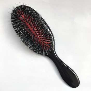 

Boar Bristle & Nylon Hair Comb Mini ABS Handle Anti-static Oval Classic Care Hair Brush Salon Hair Brush Styling Tool