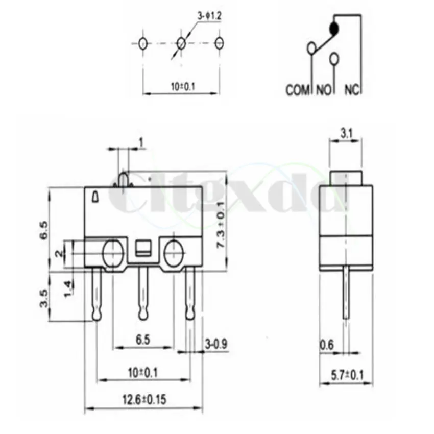 Cltgxdd 1 шт. 3 контакта мышь переключатель мини микрокнопка 1A 125 В AC