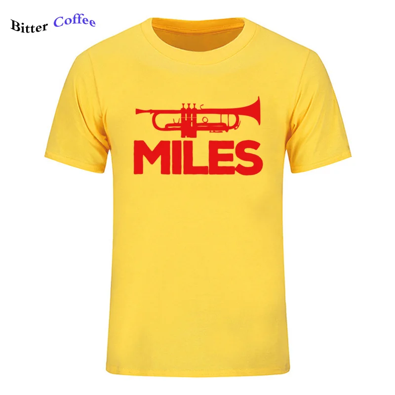 Мужская футболка с короткими рукавами NEW Miles Davis летняя Стильная хлопковая