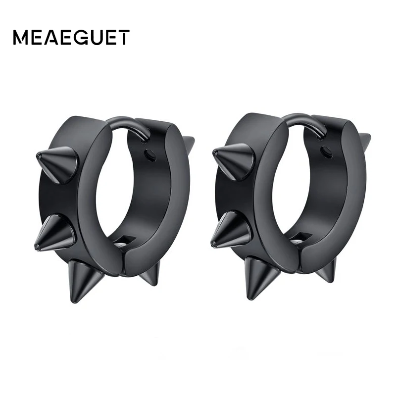 Punk Rock Earrings Double Side Spike Rivet Stud Earrings Stainless Steel Ear Studs Accessories Punk Rock Earrings Double Side Spike Rivet Stud Earrings Stainless Steel Ear Studs Accessories