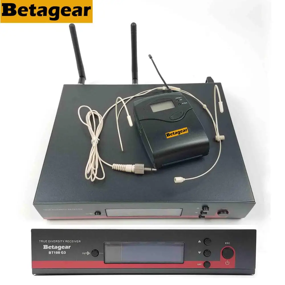 Betagear 135g3 100g3 беспроводной набор с микрофоном, передатчиком для выступлений сценический микрофон ручной микрофон сборный для in ear monitor sytem - Цвет: headset mic