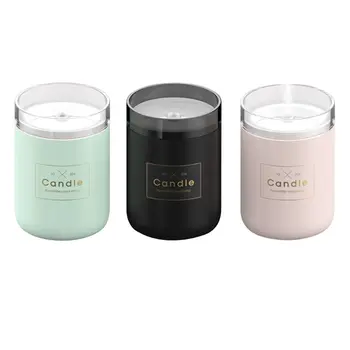 

280ML Candlestick Night Light USB Humidifier Air Humidifier LED Candle Ultrasonic Cool Mist Essential Oil Diffuser USB Aroma