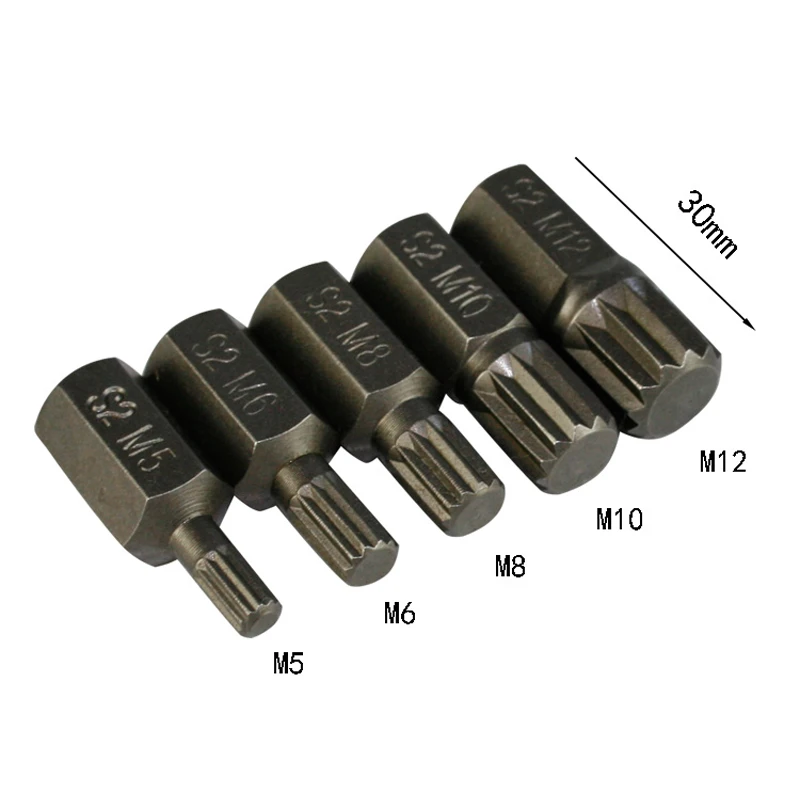 M9 RIBE BIT 6 Point Socket 10mm Hex Drive BETWEEN 75 AND 100mm long 