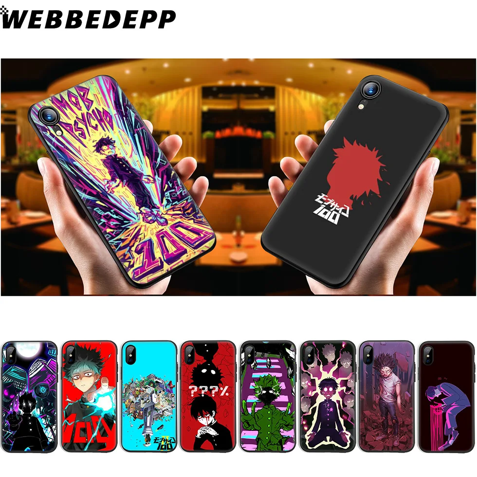 WEBBEDEPP Mob Psycho 100 мягкий силиконовый чехол для iPhone 11 Pro Xr Xs Max X или 10 8 7 6 6S Plus 5 5S SE Case |