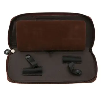 

2017 High Quality PU Leather Scissors Case Brown Scissor Bag Barber Holster Pouch Holder Hairdressing Case Tools 2pcs capacity