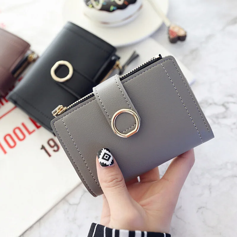 

New Female Short Purse Money Clip Wallet Korean Version High Quality Women Wallets Small Fashion Purse Ladies Card Bag Clutch