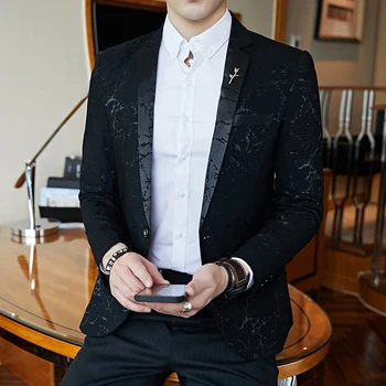 

2018 new spring Korean Slim trend fashion casual small suit male Slim suit single suit jacket male