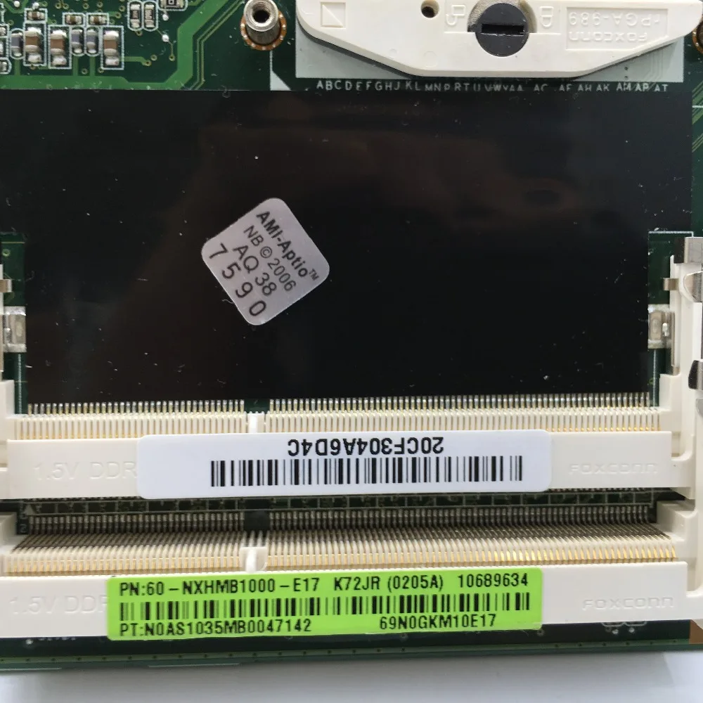 KEFU K72JR motherboard For Asus K72JT K72JK K72JU K72J X72J laptop motherboard  REV 2.0 8 memory PM Test work 100%