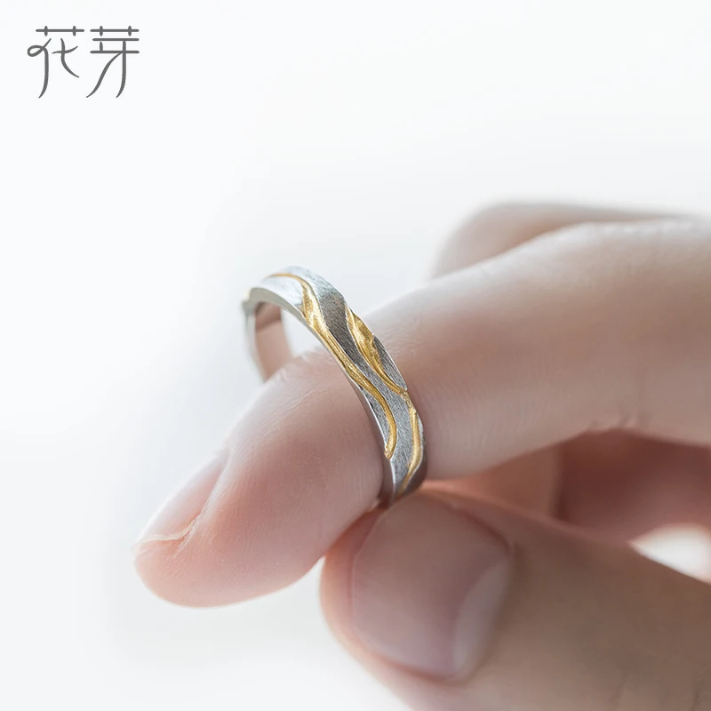 Tanie Thaya Classic 100% 925 Sterling Silver Gully Wave Rings Vibrant Design biżuteria dla miłośników zaręczyn Ring Finger dla kobiet prezent