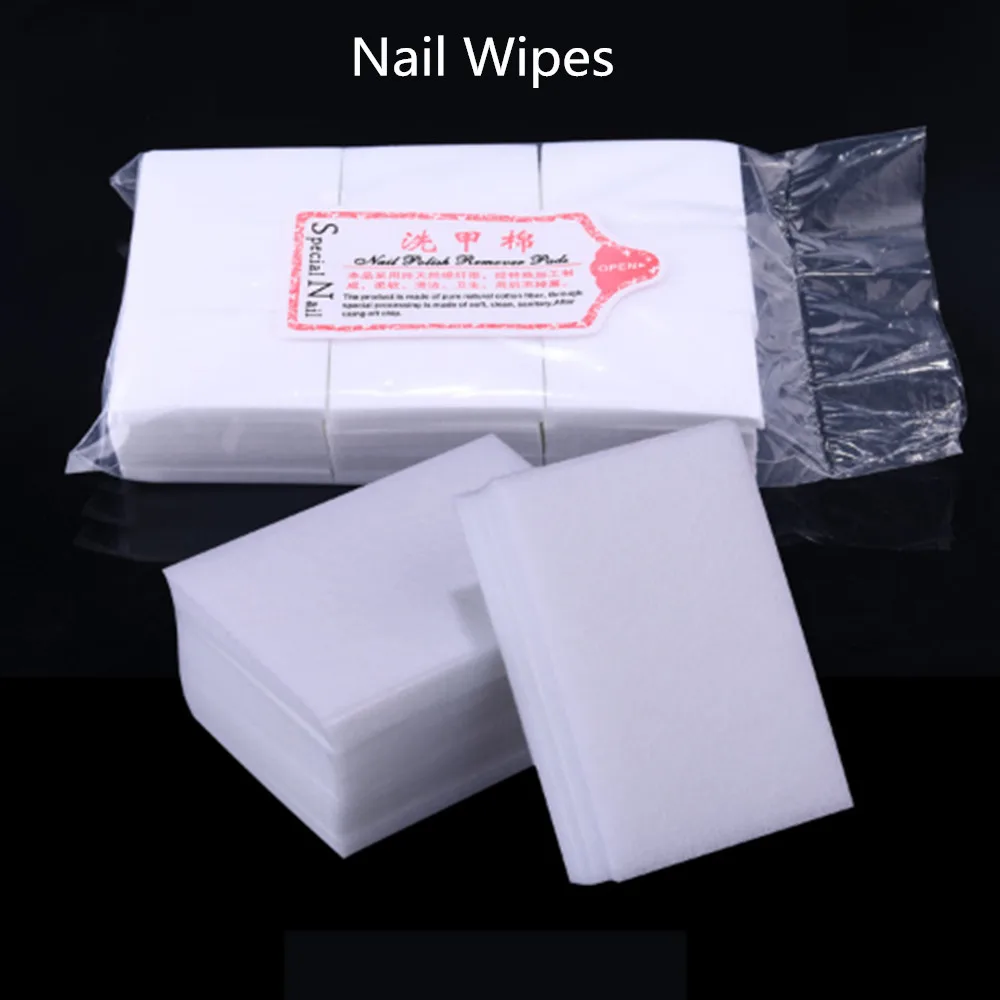 

600Pcs/Bag Cotton Nail Towel Gel Polish Remover Professional Salon Use or Home Use Manicure Lint-Free Wipes Cotton Lint