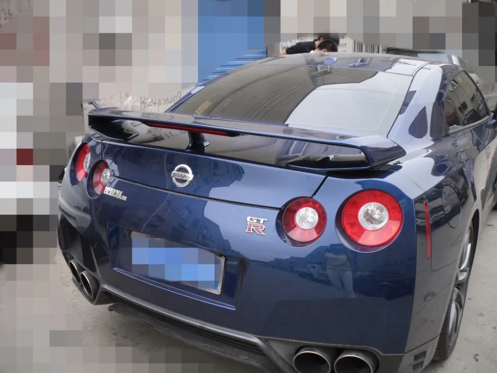 R35 GTR оригинального стиля Задняя накладка на Багажник крыло из углеродного волокна с фонарь стоп-сигнала позиции