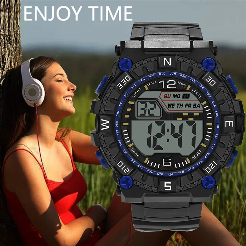Цифровые часы мужские Роскошные Аналоговые армейские спортивные тонкий светодиодный Водонепроницаемый ручные часы Reloj hombre Депортиво A4