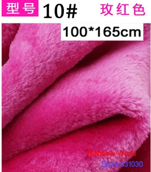 

10# rose 8mm Minky fleece plush PV velvet fabric velboa for DIY sewing Stuffed toys blankets animal dog house(100*165cm)