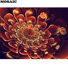 Новая Алмазная вышивка большой на заказ "цветной цветок" 5D DIY Алмазная картина полный квадрат/круглые сверла мозаика картина настенное искусство