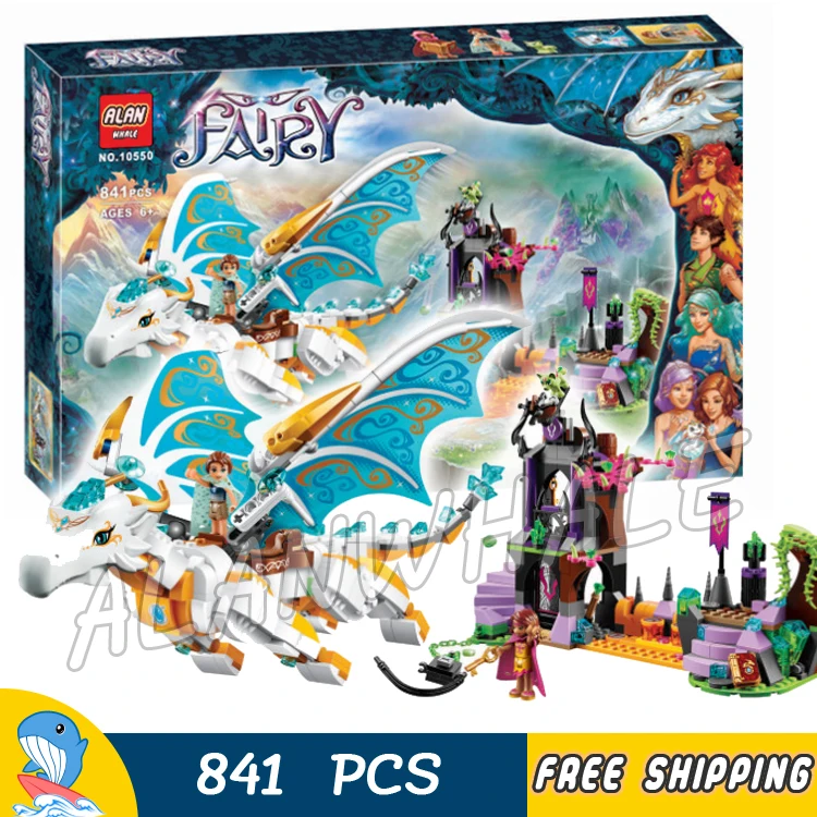 

841pcs Elves Queen Dragon's Rescue Elf Princess Castle Tower 10550 Model Building Blocks Fairy Toys Bricks Compatible with Lego