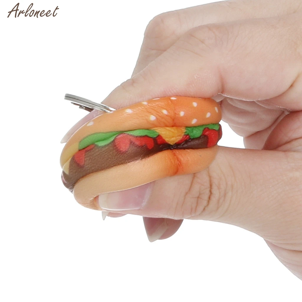 Мягкие игрушки Kawaii мультфильм гамбургер медленно поднимающийся крем душистый брелок снятие стресса игрушка Подарки против стресса успокаивающий 27