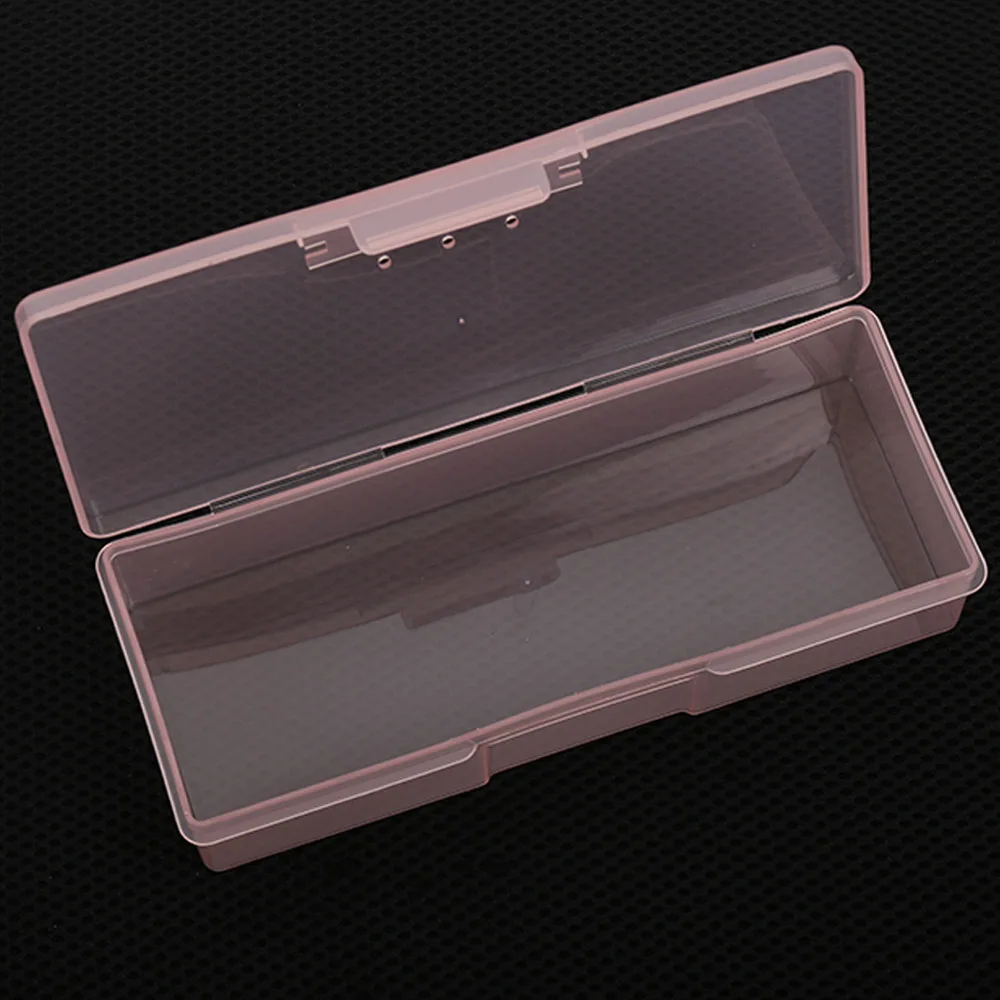 

Portable Nail Polish Holder Plastic Nail Art Supplies Storage Box Rectangle Nail Studs Brushes Tools Holder Case Manicure Tools