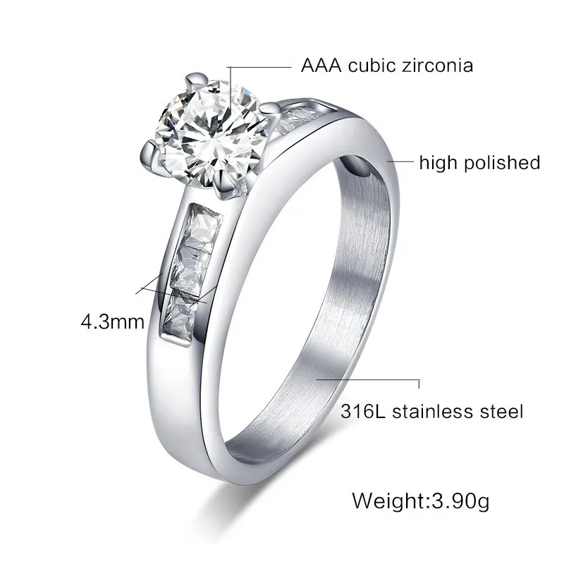 Meaeguet, модные свадебные кольца с камнем для женщин, обручальные вечерние ювелирные изделия, кольца из нержавеющей стали для женщин, кольца оптом
