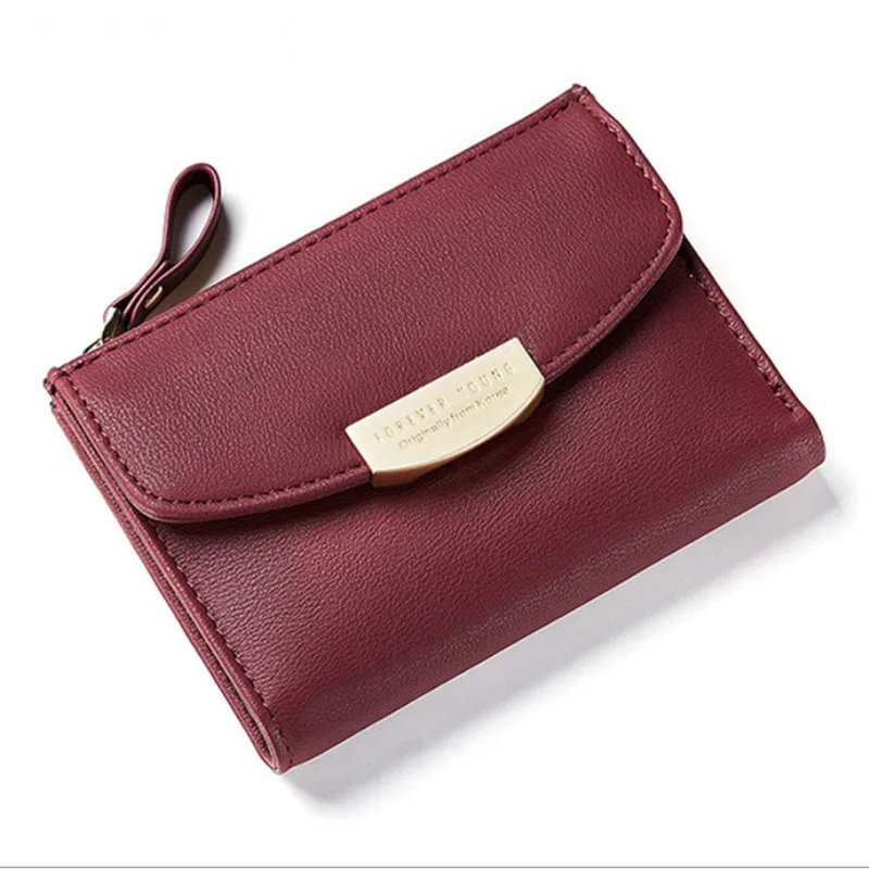 Women's Small Mini Bifold Wallet - PU Leather Pocket Wallet With Zip Coin Pocket - Holds Cards, ID, Cash & Coins - View #5
