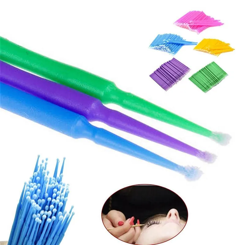 

100PCS/Pack Disposable Makeup Brushes Swab Microbrushes Eyelash Extension Durable Micro Individual Applicators Mascara Brush