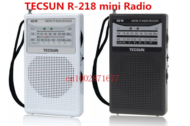 TECSUN R-218 радио приемник FM / AM TV. Мини карманный портативный размер экономичная