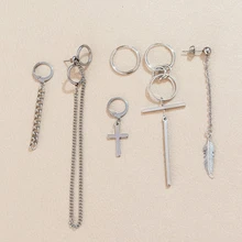 BTSARMY серьги ДНК корейские серьги длинные Для мужчин Bangtan Boys V серьги в форме ДНК для Для женщин Для мужчин аксессуары для альбомов 6 шт./компл