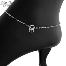 DIANSHANGKAITUOZHE Stainless Steel Chain Barefoot Sandals Graduation Gift Animal Jewelry Gold Silver Giraffe Anklet Bijoux Femme