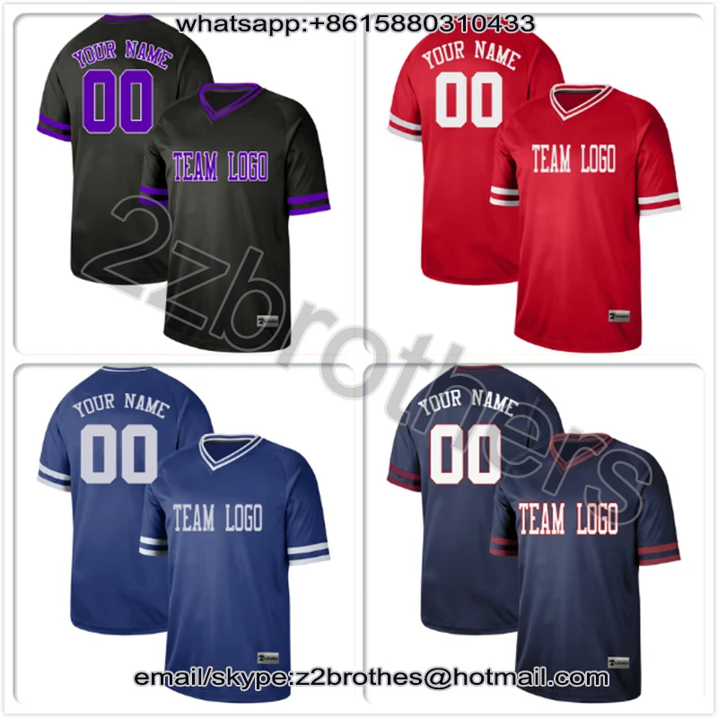 

China Factory OEM Custom Baseball Jerseys Embroidered Sew Your Own Team Logo Name Number High Quality DIY Design T-Shirt Men Kid