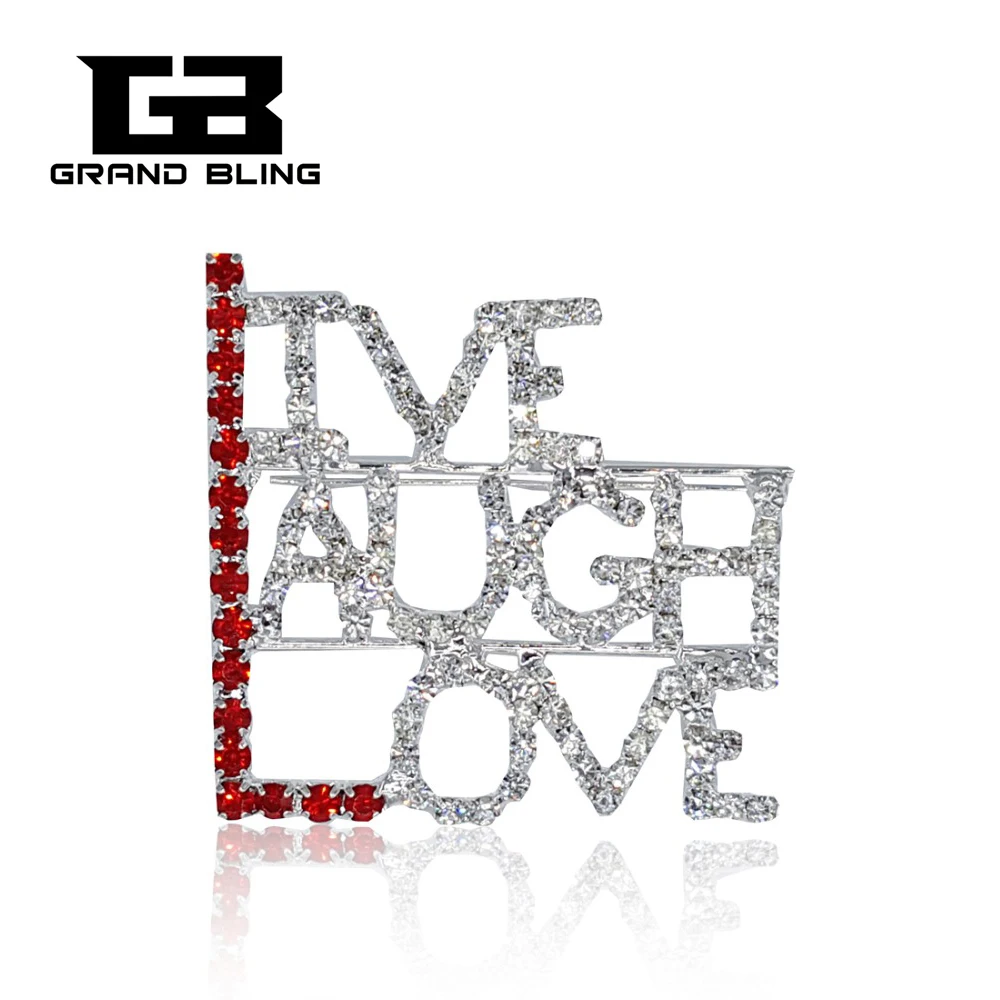 

Fancy Design "LIVE LAUGH LOVE" Pin Rhinestone Brooch jewlry FREE SHIPPING