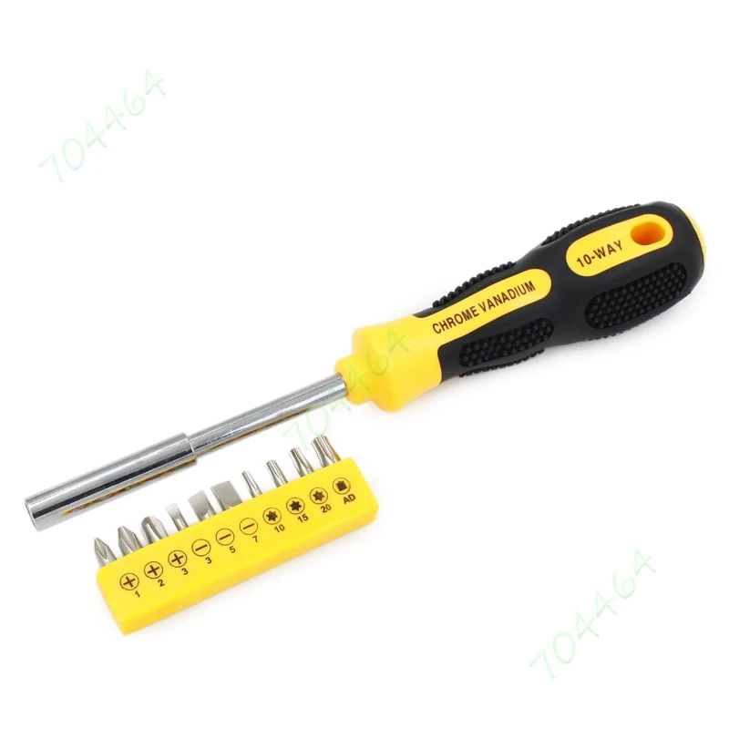 200mm 8" 10 Way Phillips Flat Torx Multi Functional Screwdriver Hand
