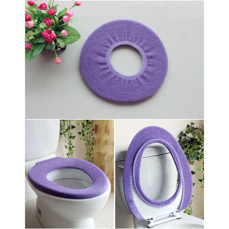 1PC Warmer Toilet Seat Cover for Bathroom Pan Cushion Pads Cushion Stickers LS3