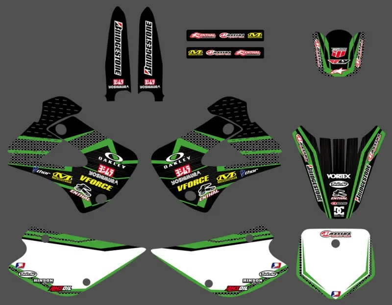 

GRAPHICS & BACKGROUND DECAL STICKER Kit for Kawasaki KX85 KX100 2001 02 03 04 05 06 07 2008 2009 2010 2011 2012 2013 KX 85 100
