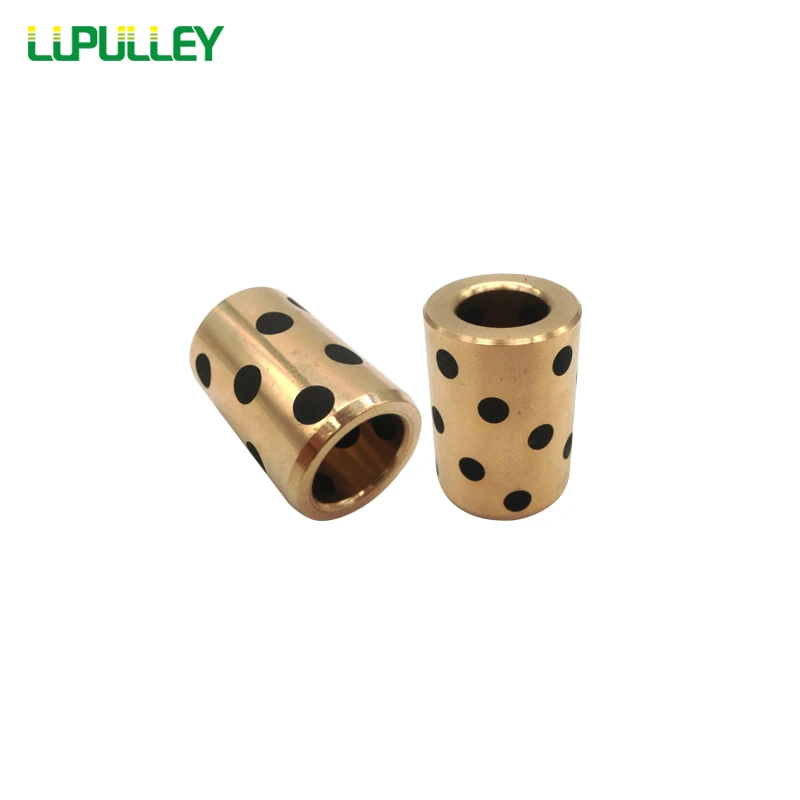 

LUPULLEY 8x12x15mm 6x10x8mm Copper Bushing Graphite Set Bearing Oil Self-lubricating Bearing Sleeve Inner Dia.6/8/10mm 2pcs