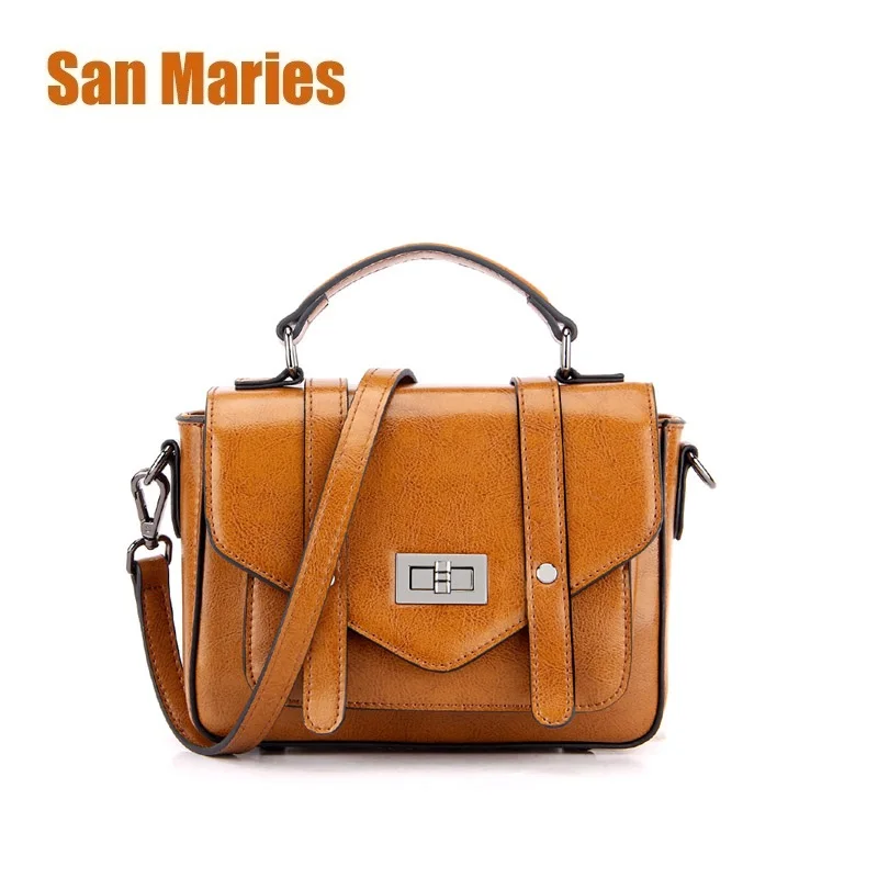 

San Maries Bags for Women Luxury Handbag Female Brand Designer Shoulder Bag Casual Shopping Tote Cow Leather Handbags Solid Bag