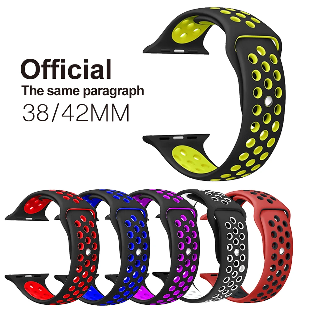 

XIYUZHIY Sports silicone Band For Apple watch Series 3 / 2 Replace Bracelet Strap watchband Watchstrap for apple watch 42mm 38mm