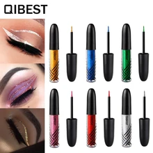 Бренд qibest Блеск жидкая подводка для глаз водостойкий макияж подводка для глаз карандаш для глаз стойкие блестки быстросохнущая жидкая подводка для глаз Косметическая