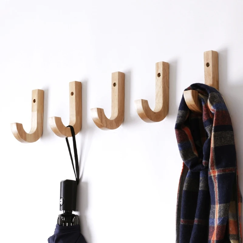 

Wall Solid Wood Hook Originality Wooden Coat Hook Oak Clothes Hanger Wall Decoration Coatrack Bag Jook