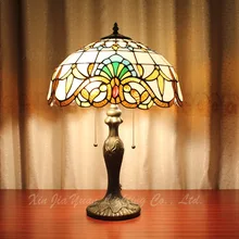 Стеклянная настольная лампа в европейском стиле, настольная лампа Lamparas de Mesa Abajur para Quarto, абажур для настольных ламп, 16 дюймов