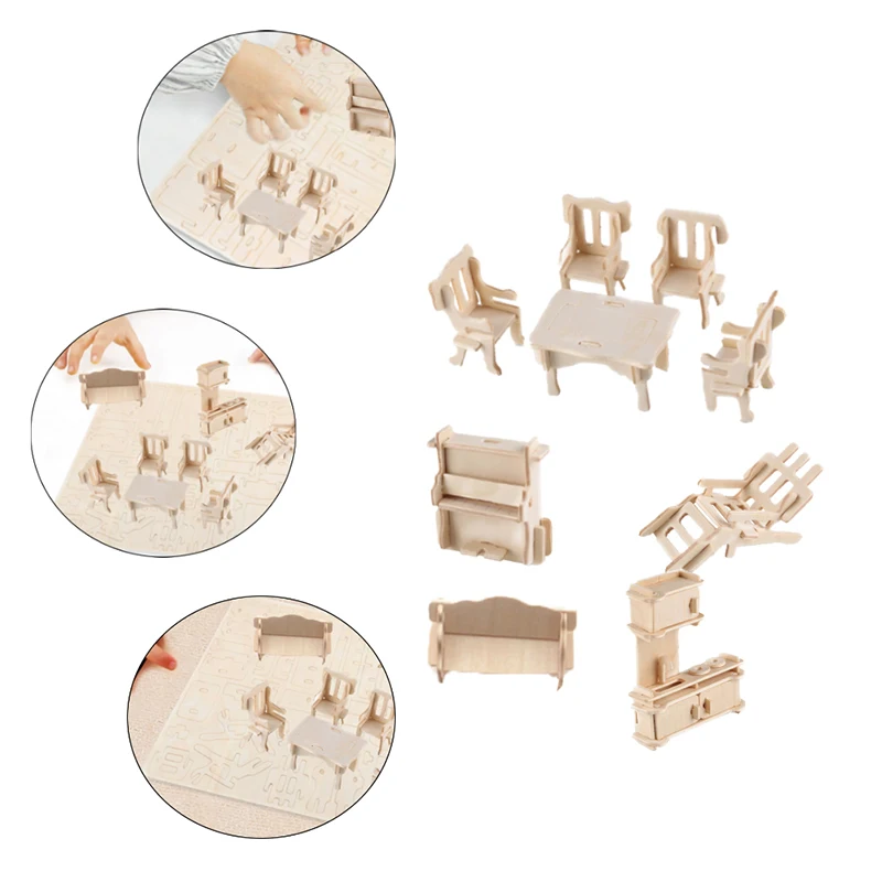 Новинка распродажа! Популярные миниатюрные 1:12 DIY игрушечная Сборная модель кукольный домик мебель для кукол 3D деревянная головоломка