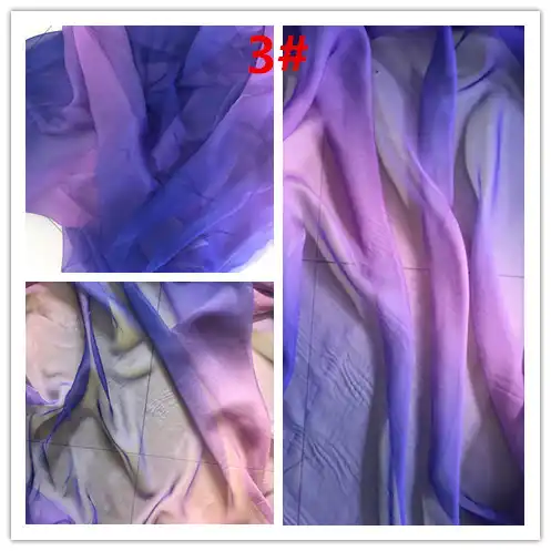 ソフトテンセル生地シアーダンスドレス素材青白グラデーションシフォン布 Dg01 Fabric Aliexpress