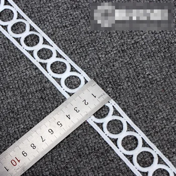 

White circle 3 cm wide water soluble embroidery clothing dress lace fabric
